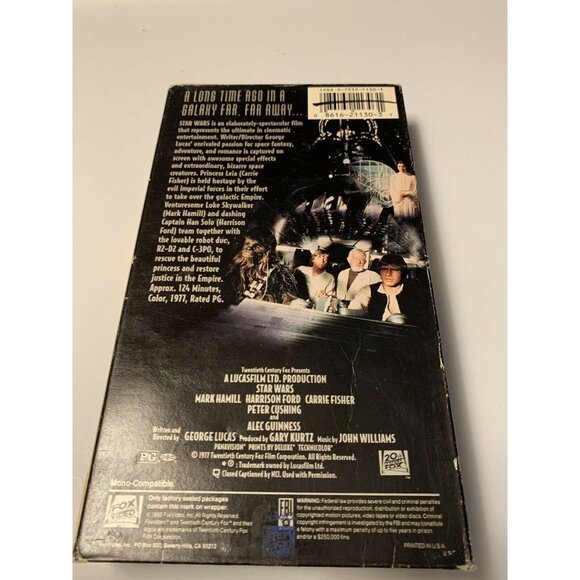 Star Wars (VHS, Copyright 1992 CBS/Fox) - Picture 4 of 4